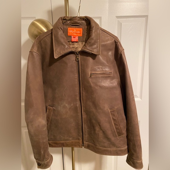 Façonnable Jeans luxury leather cowhide Jacket - Picture 2 of 10